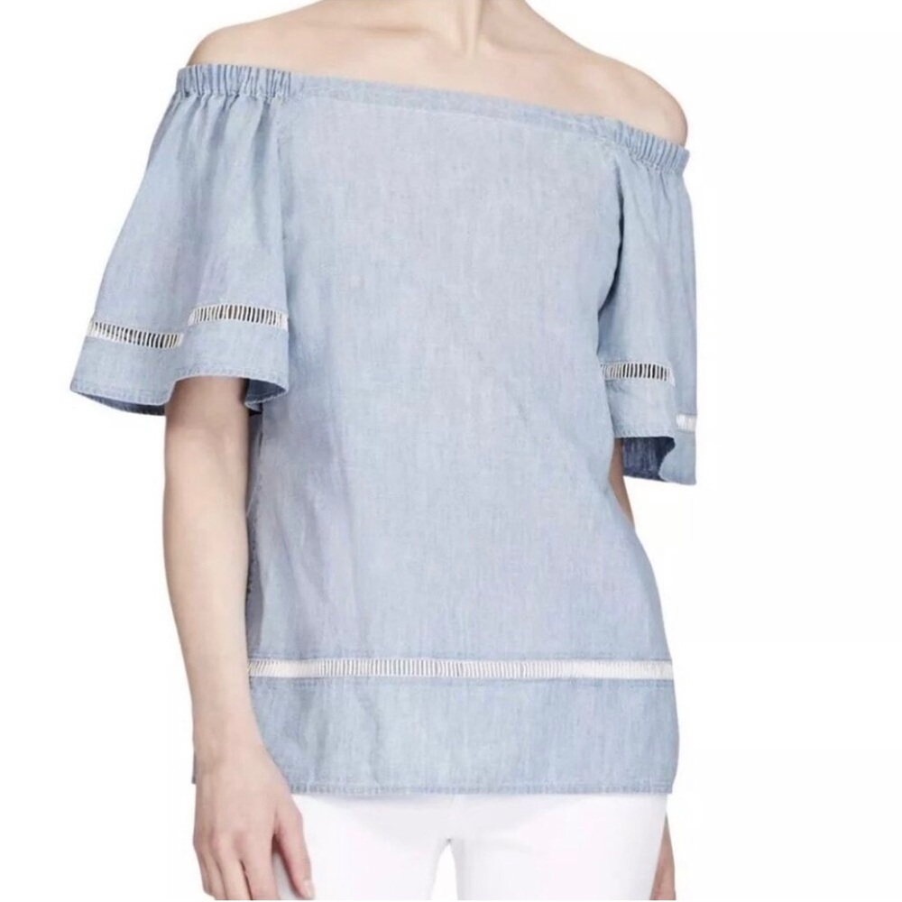 Ralph LAUREN White Off-Shoulder Peasant Top - Classic Women's Blouse - Picture 4 of 4